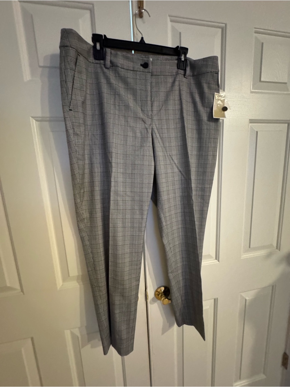 MICHAEL Michael Kors Gray Plaid Women's Dress Trousers